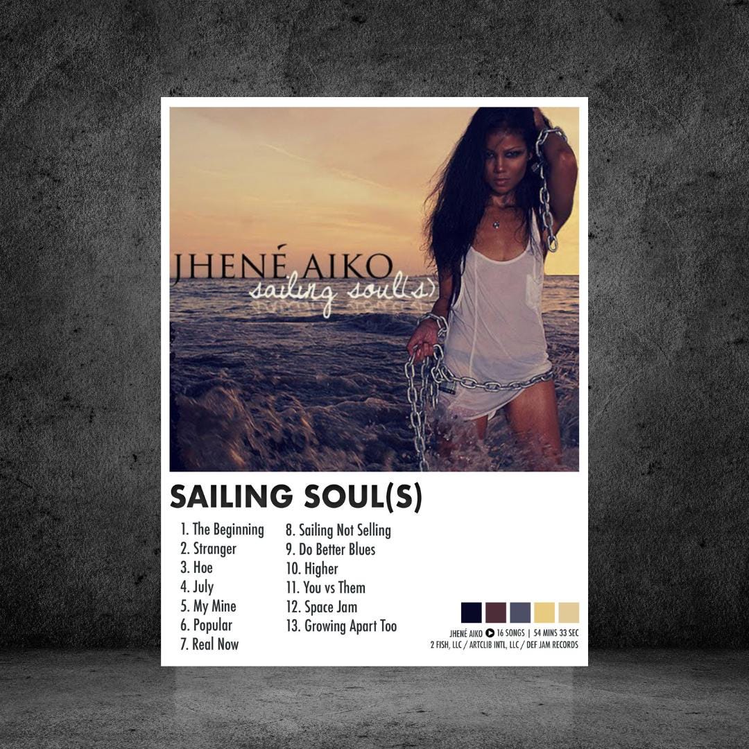 Jhene Aiko - Sailing Souls Album Poster - Instant Download