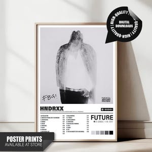Póster del álbum Future - HNDRXX - Impresión digital de descarga instantánea