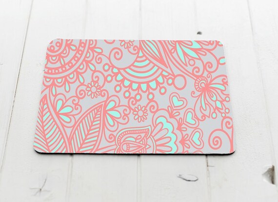 Candy Floral Pink And Mint Green Desk Accessory Office Etsy