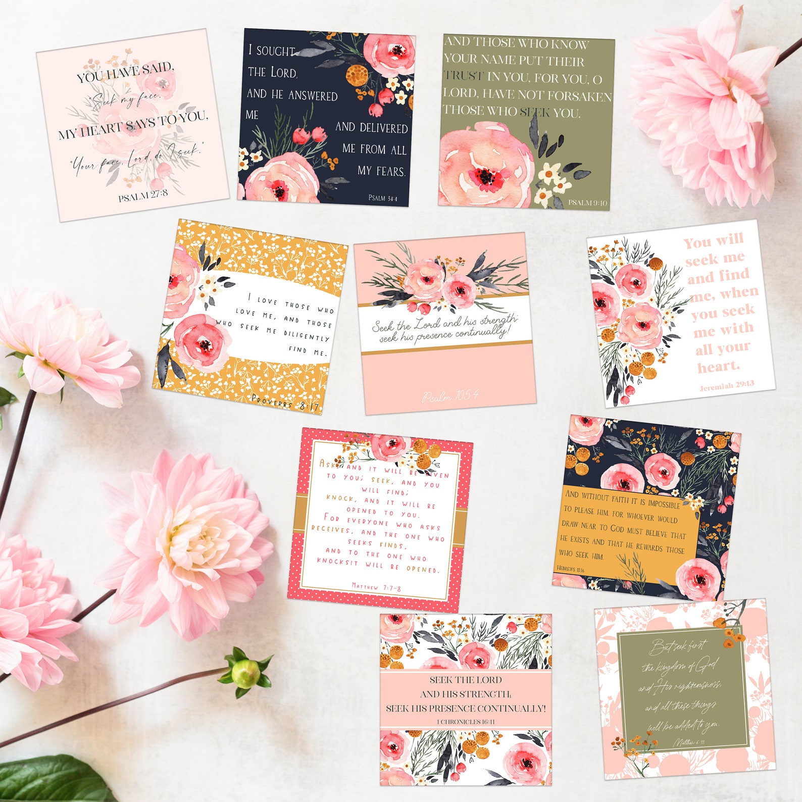 Printable Scripture Cards FREE Mini Scripture Guide Seek Him First