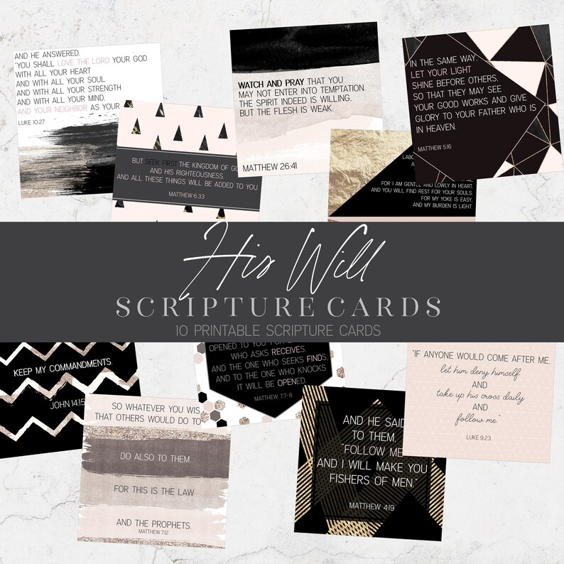 Printable Scripture Cards FREE Mini Scripture Guide Etsy
