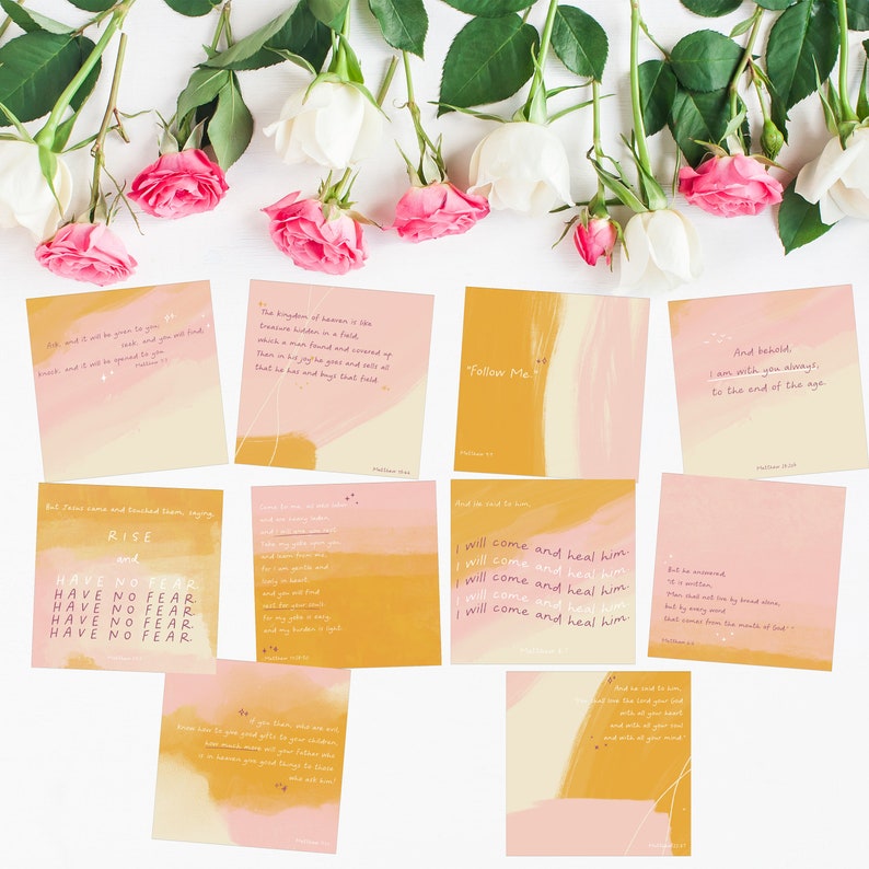 Truth Scriptures Cards Printable Scripture Cards FREE Mini Scripture Guide Matthew Words of ...