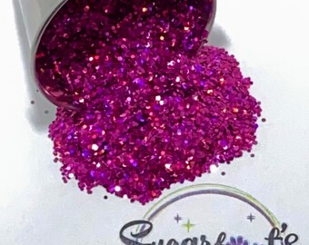 Medium Cranberry - Holographic (polyester glitter, plastic glitter, glitter, embellishments, craft, scrapbooking, tumblers, nail art)