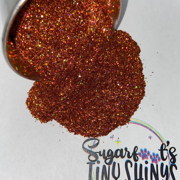 Rusty Copper Holo - Holographic (polyester glitter, plastic glitter, glitter, embellishments, crafts, scrapbooking, tumblers, nail art)