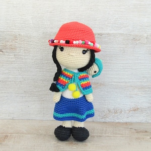 Amigurumi crochet Coyita Aimara pattern - Patrón Amigurumi ganchillo Coyita Aimara