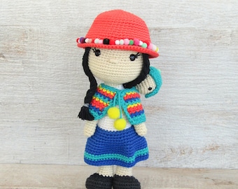 Amigurumi Häkelmuster Coyita Aimara - Patrón Amigurumi ganchillo Coyita Aimara