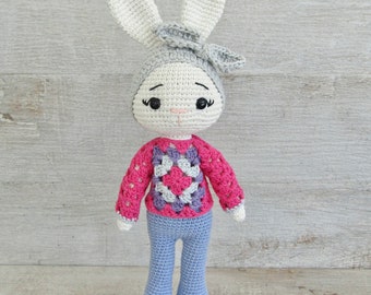 Amigurumi crochet Vintage Bunny pattern - Patrón Ganchillo Amigurumi Coneja Vintage