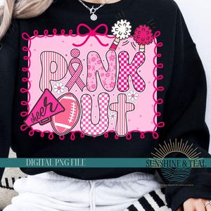 Coquette Lace Football Pink Out PNG, Breast Cancer Awareness Preppy Ribbon Cheer Football Mom Png, Girly Game Day png, Tackle Cancer Png