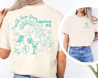 Custom Bachelorette TShirt, Beachy Girls Trip Shirts, Tropical Matching Senior Trip Shirt, Coastal Luxury Bach tee, Spring Break Beachwear