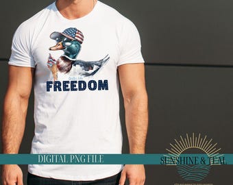 Tastes Like Freedom PNG, Funny Duck Digital Download, Duck Hunting Sublimation PNG, 4th of July Duck Patriotic Sublimation png