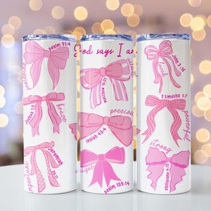 God says I am coquette png tumbler wrap, coquette valentine png, Jesus png, valentine png, retro png, Christian Valentines Png, bible