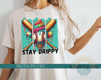 BASEBALL Drip PNG, Baseball SVG, Baseball Shirt ,Baseball Mom, Sublimation, Ice Cream Drip, Baseball game day, Brushstroke, Digital Download