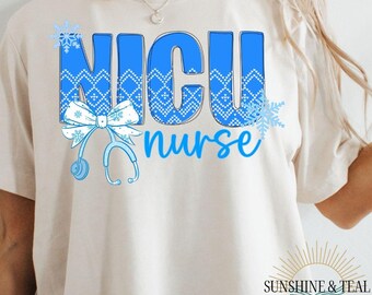 Winter Stethoscope NICU Nurse Png, Christmas Floral, Nurse Christmas png, Hannukah png, Gift for nurse png, Preppy Nurse Life png, holiday
