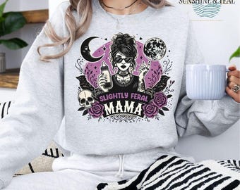 Feral Mama Sublimation PNG, Sarcastic Mom PNG, Sarcasm Png Retro Mom design, Funny Mom Motherhood, Adult Humor Sublimation tshirt graphic