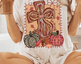 Fall For Jesus He never leaves Png, Preppy Fall God, Floral Christian Fall Png, Autumn Png, Christian Bible Png, Glitter, Leopard Pumpkin