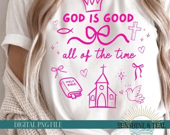 God is Good PNG, Jesus Prayer design for sublimation, Philippians 4:13 Png, Doodles Bible Verse Png,  Christian Png, THREE colors