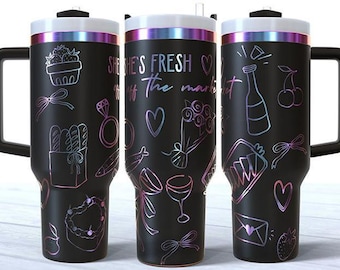 Envoltura para vaso de 40 oz con grabado de novia, envoltura completa para vaso SVG láser de despedida de soltera, vaso de 40 oz para láser rotatorio, descarga digital con diseño sin costuras