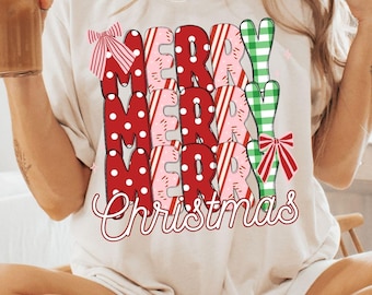 Coquette blommig god jul png, preppy julrosett png, rutig röd pläd png, julgran, konstglitter, Coquette rosett png