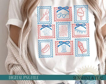 Coquette 4 juillet Timbres PNG, American Girly PNG, Design d'été à la mode, Amérique png, Design de chemise d'été esthétique, 4 juillet