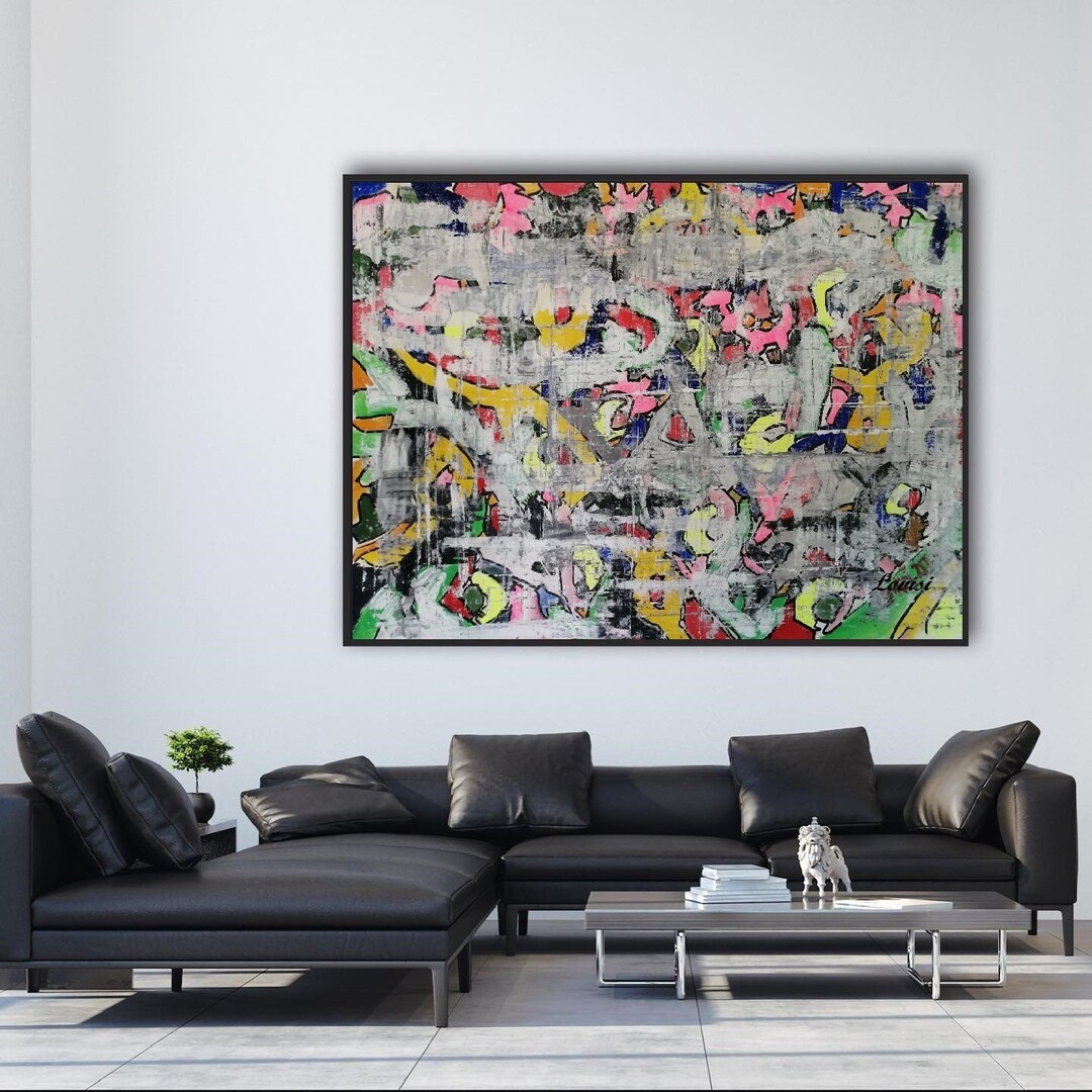 Abstract Painting Canvas Big Xxl Wall Art Large Huge 150 Modern Italian