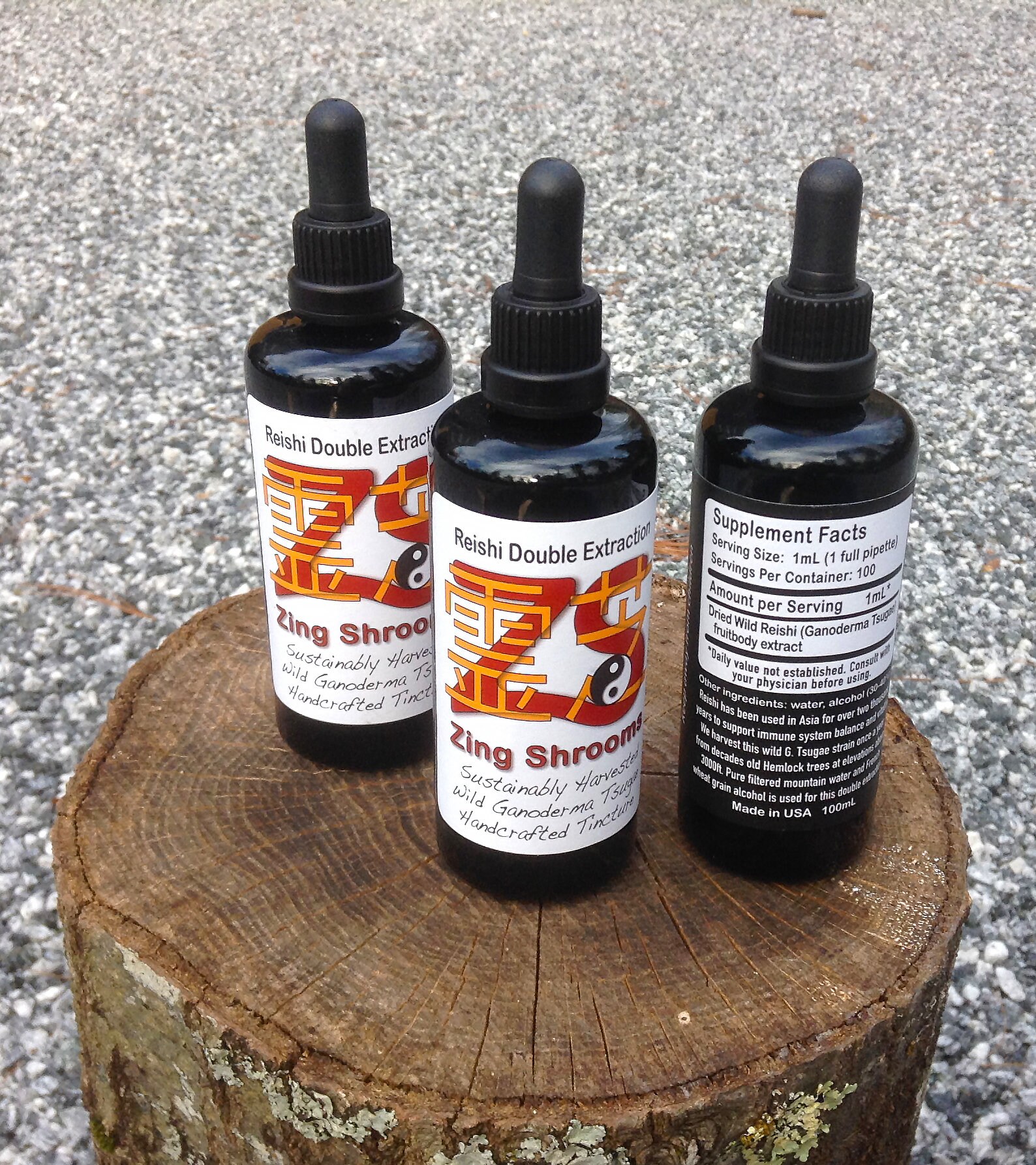 Reishi Mushroom Double Extraction Tincture, Ganoderma Tsugae, Herbal