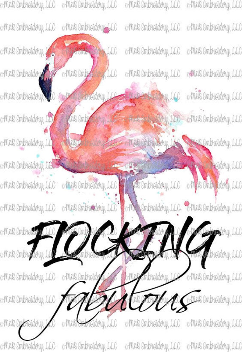 Sublimation Transfer only Flocking Fabulous Flamingo Etsy