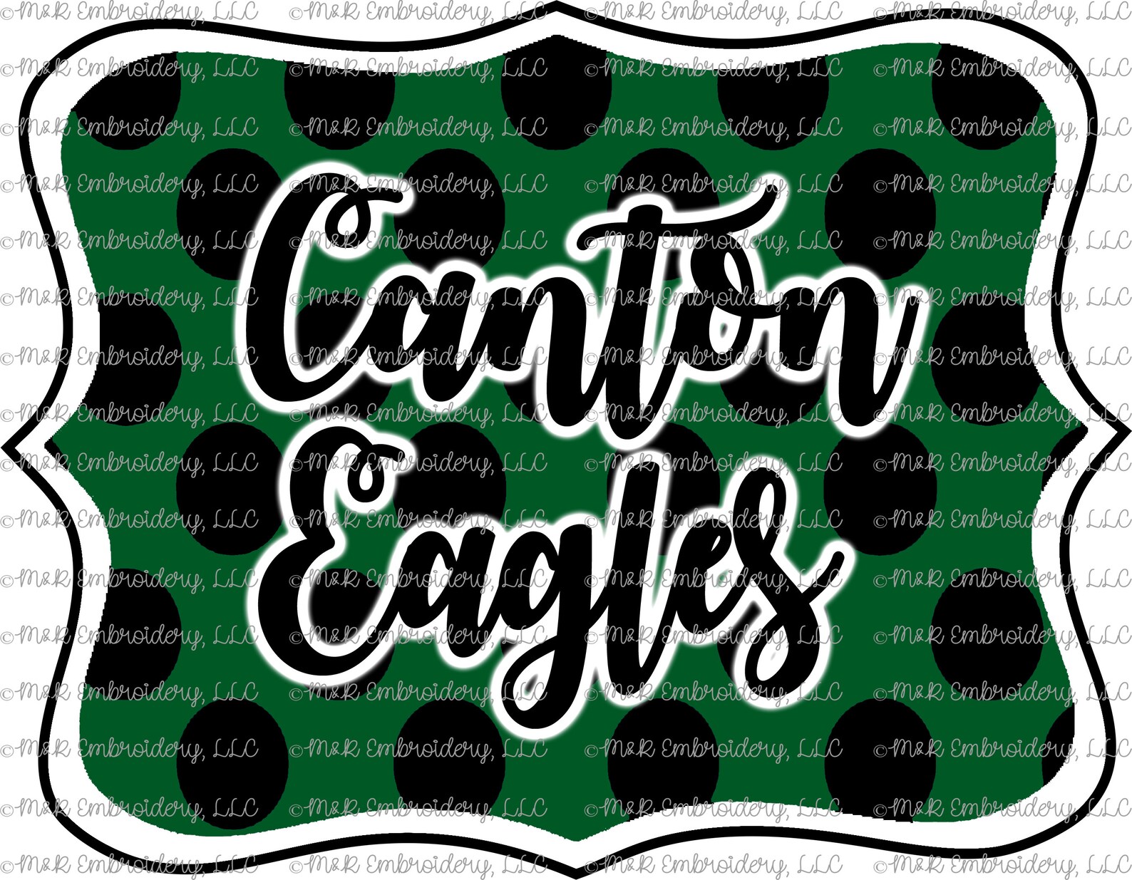 Sublimation Transfer only Canton Eagles Hunter Green Etsy