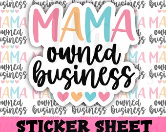 Mama Owned Business |  Packaging Stickers | Business Branding | Small Shop Stickers | Sticker #: S0309 | Ready To Ship