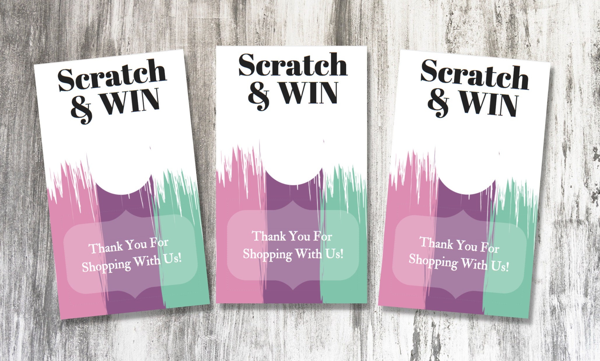 PRE DESIGNED Scratch Off Card Scratch To Win Cards Small Etsy