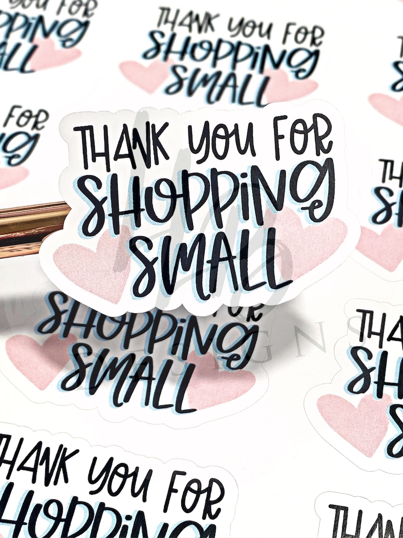 thank you for shopping stickers