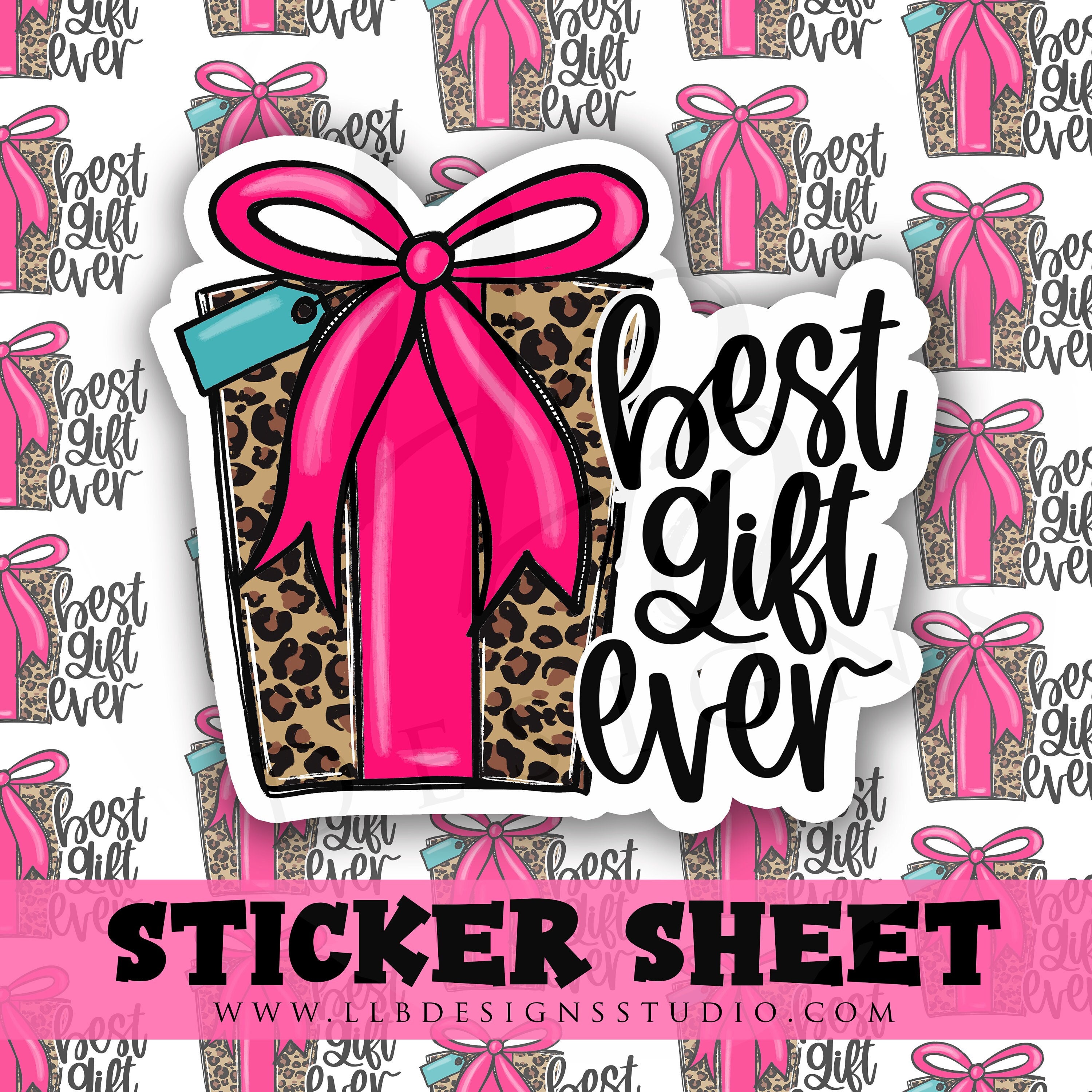 Top Gifter Sticker Best Gift Ever Sticker, Cheetah Gift, Thank You Sticker, Christmas ...