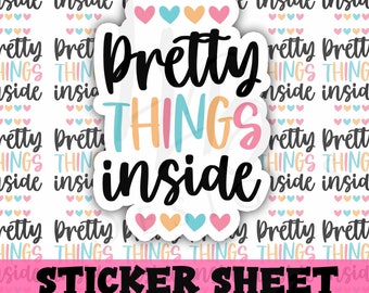 Pretty Things Inside, Small Business, Handmade Shop, Thank You Sticker, Etsy Sticker, Packaging Sticker