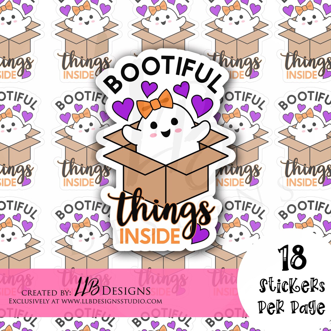 Bootiful Things Inside, Thank You Sticker, Fall Sticker, Support ...