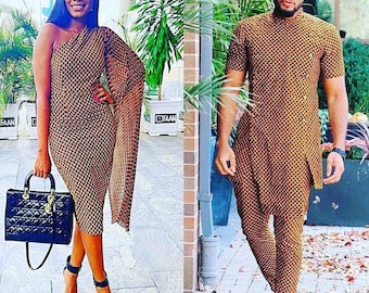 African couples matching outfits, Ankara pencil dress  African couple outfits, Men African fashion, Ankara men suit, African print dress