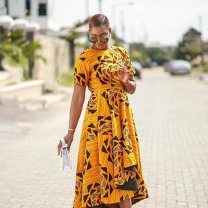 African dress, Ankara dress, African print dress, African maxi dress, African fashion African clothing, Ankara maxi dress image 2