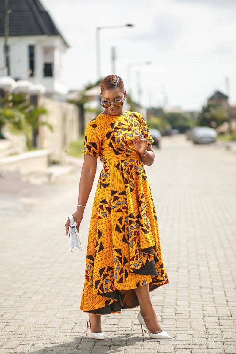 African dress, Ankara dress, African print dress, African maxi dress, African fashion African clothing, Ankara maxi dress image 2