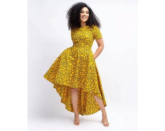 African dress, African print dress, African clothing, Ankara dress, African fashion dress, Ankara gown, African dresses African midi dress