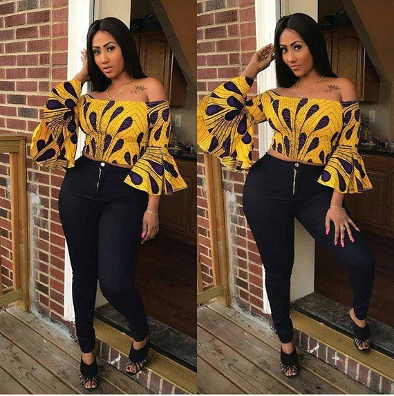 bell sleeve ankara tops