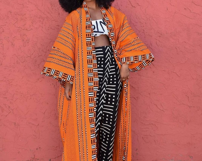 African Kimono African 2 Piece Set Ankara Pants African - Etsy