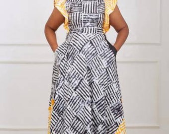 African dress, African batik dress, African tie dye dress, Ankara maxi dress, Ankara gown, African print dress, African gown, Adire dress