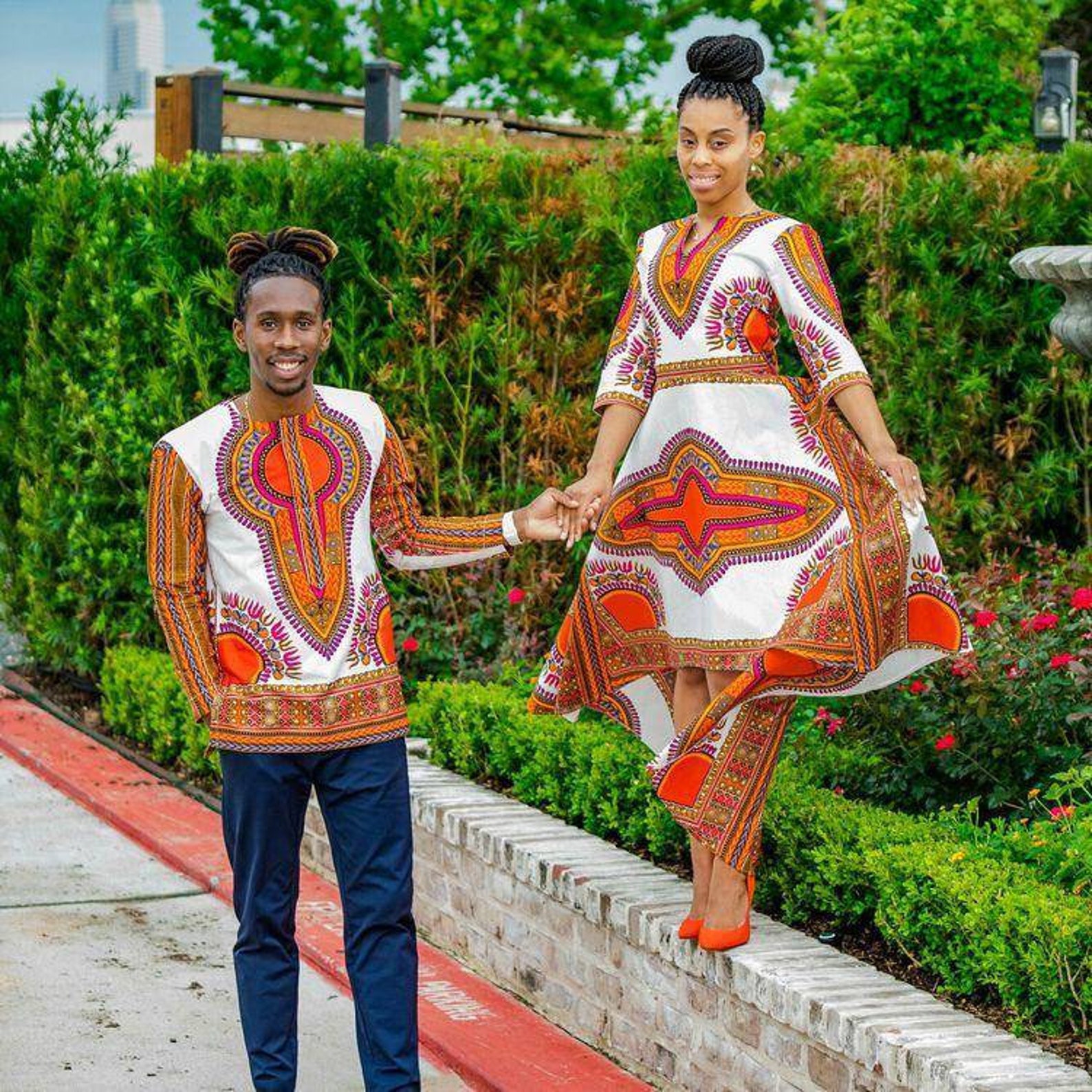 African Couple Matching Outfit Couple Ankara Clothes African Etsy 
