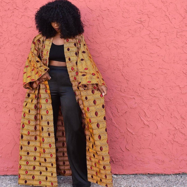 African kimono, Ankara kimono, African maxi dress, African print dress, African gown, Women African clothing, Ankara dress, African fashion,