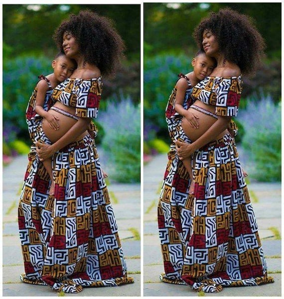 African 2 Piece Maternity Outfit, African Pregnancy Outfit