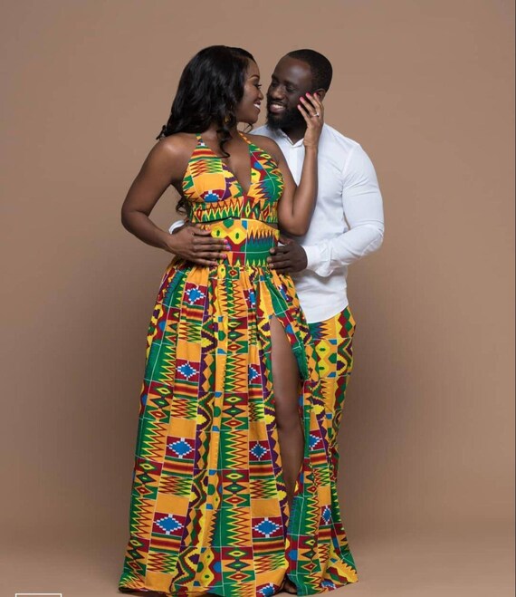 Couple African Clothing, African Couple Matching Outfits African Wedding  Dress Matching African Couple Engagement Outfit Men African Fashion -   Canada