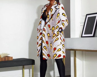 African kimono, Ankara kimono, African jacket, African print kimono, African clothing, African fashion, Ankara kimono, Ankara trench coat