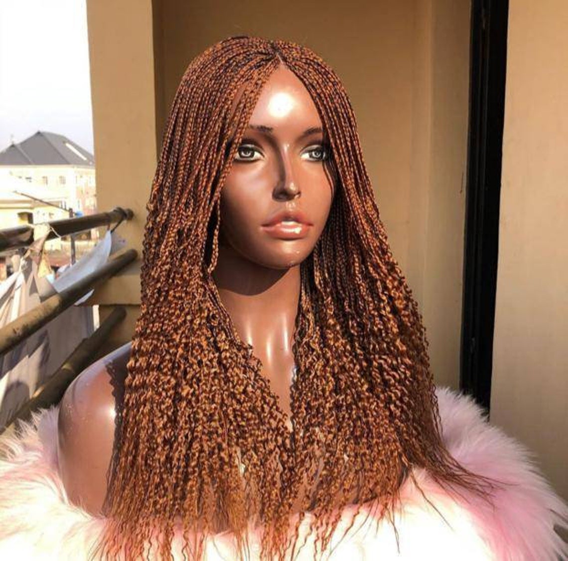 Goddess box braid wig knotless braid wig curly box braid Etsy