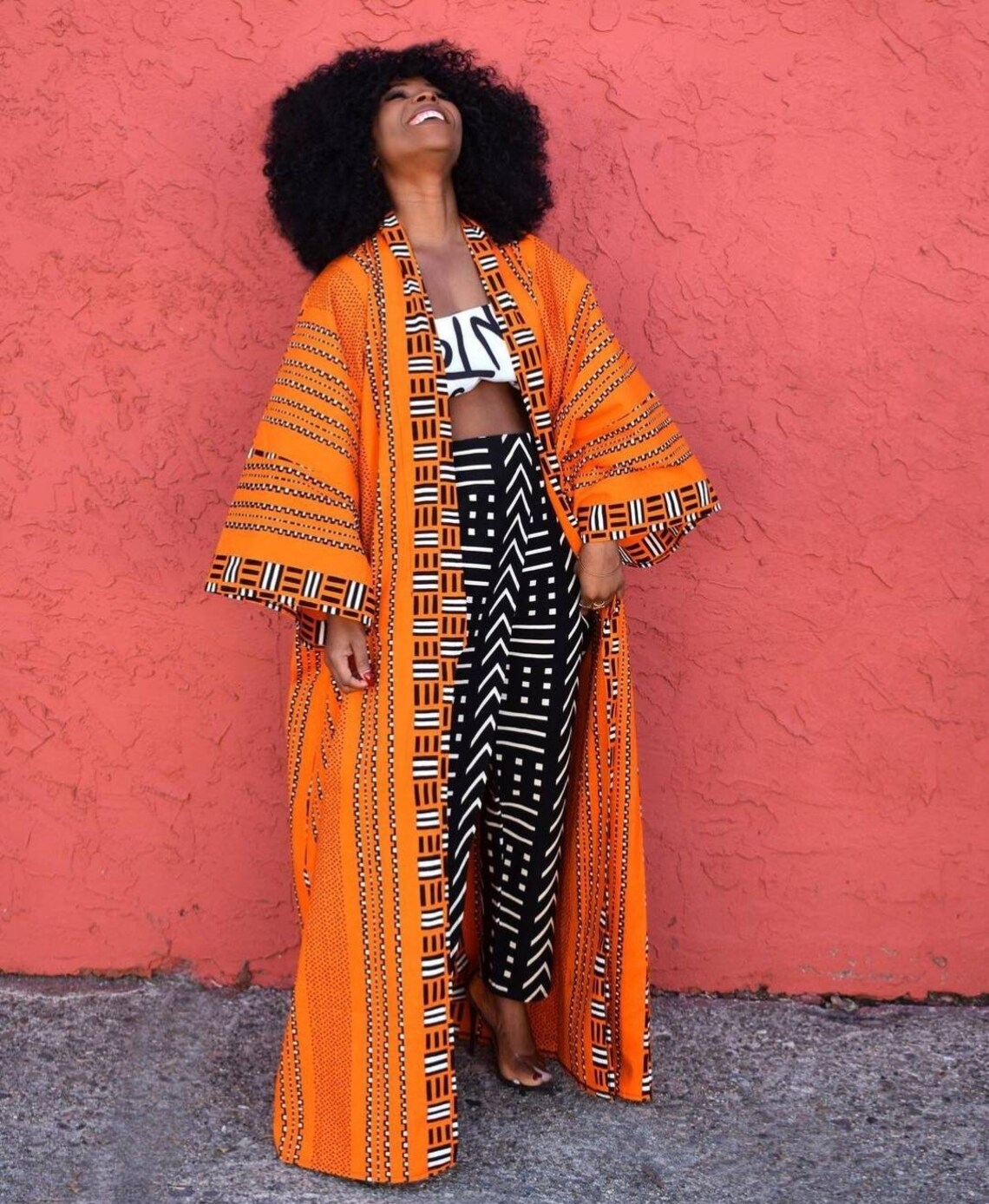 African Kimono African 2 Piece Set Ankara Pants African Etsy