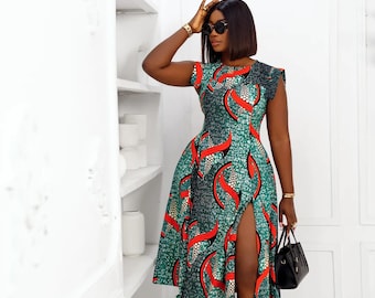 African dress, Ankara midi dress, African print gown, Ankara short dress, African print skater dress, Ankara flair gown, African print dress