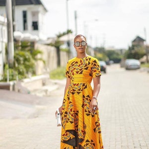 African dress, Ankara dress, African print dress, African maxi dress, African fashion African clothing, Ankara maxi dress image 1