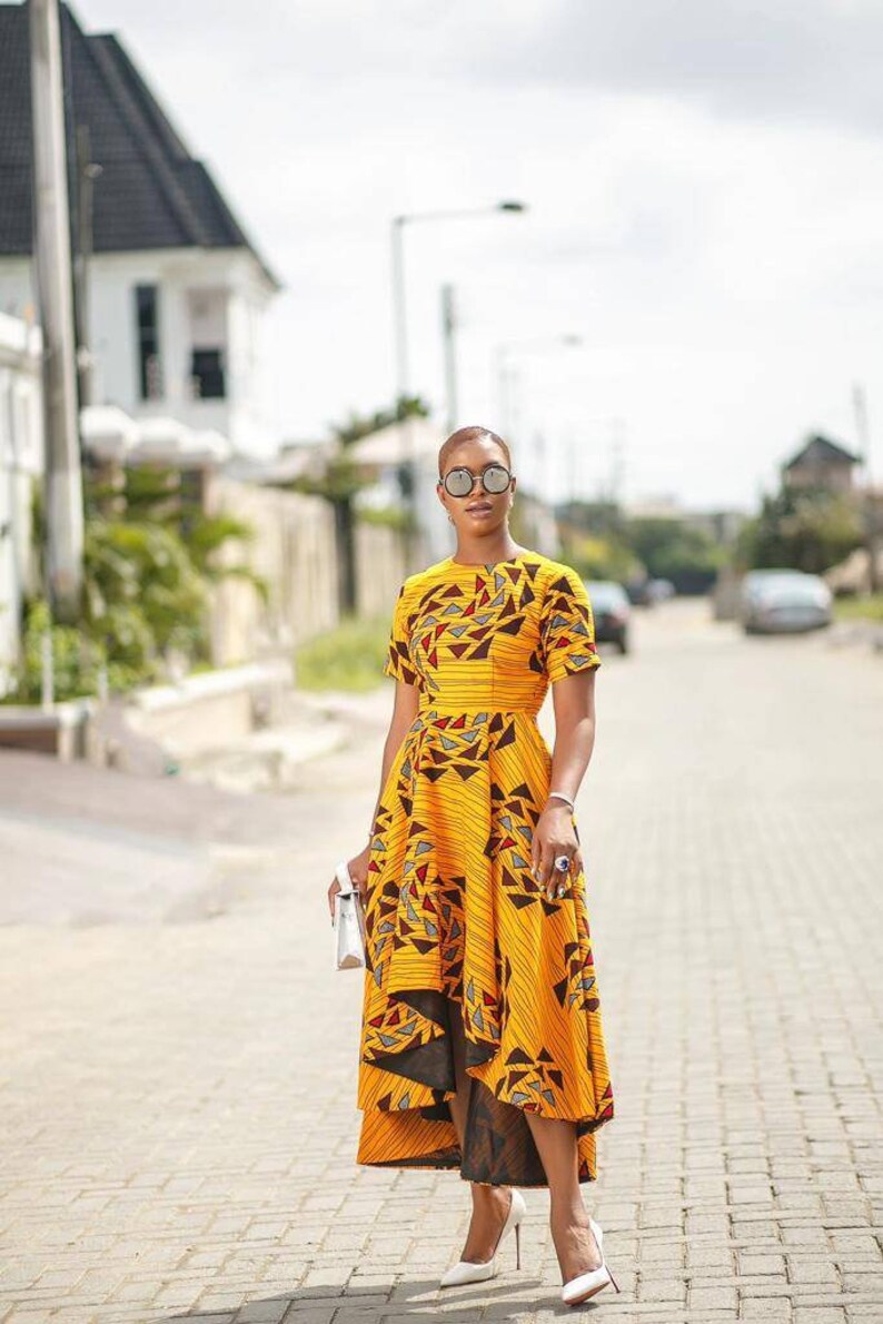 African dress, Ankara dress, African print dress, African maxi dress, African fashion African clothing, Ankara maxi dress image 1